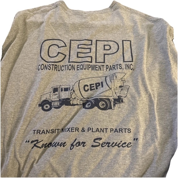 Gildan Other - Cement Promo Shirt Size XL Y2K Transfer On Back Transit Mixer & Plant Parts